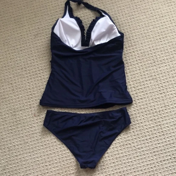 NWOT Blue Tankini Swimsuit - Picture 4 of 5